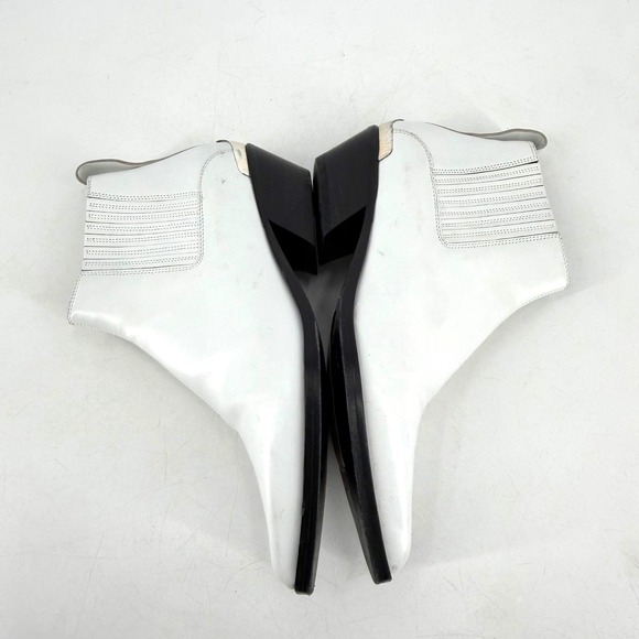 Rag & Bone Westin Boot Women 37.5 White Leather Pointed Toe Western Minimalist - Picture 6 of 13